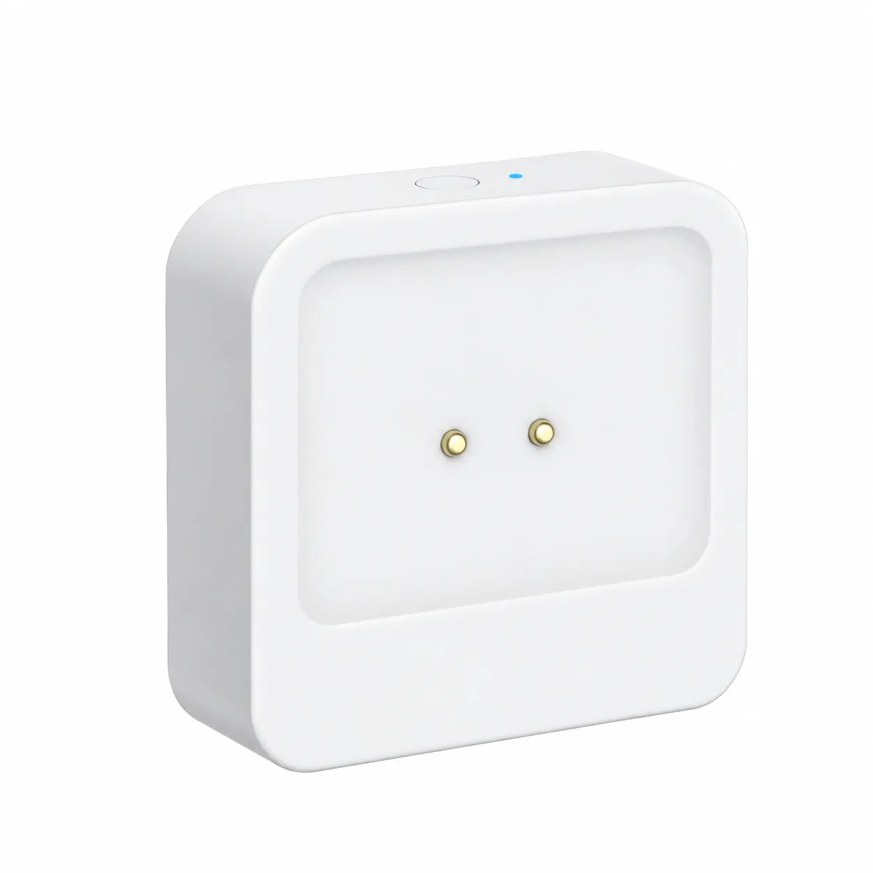 Minimal White Charging Dock with Gold Contacts