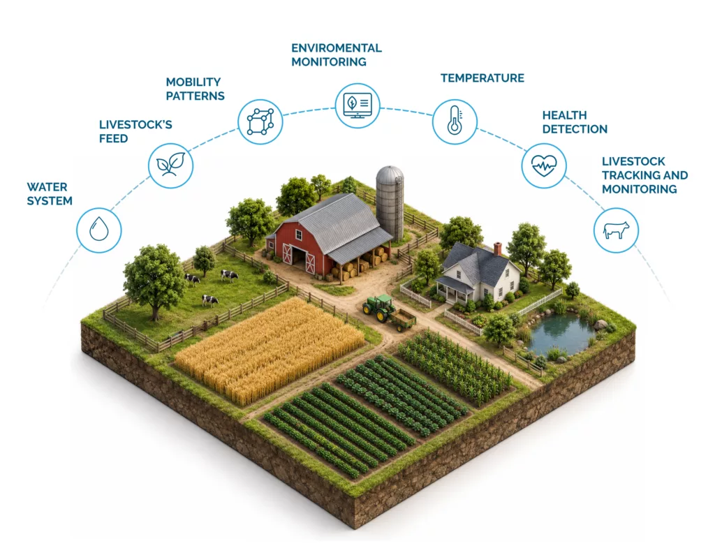 Different jobs IoT can be on a farm