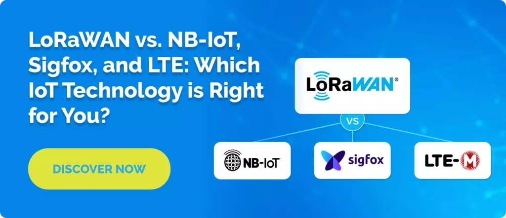 Th e explanation of LoRaWAN vs NB-IoT, Sigfox, and LTE